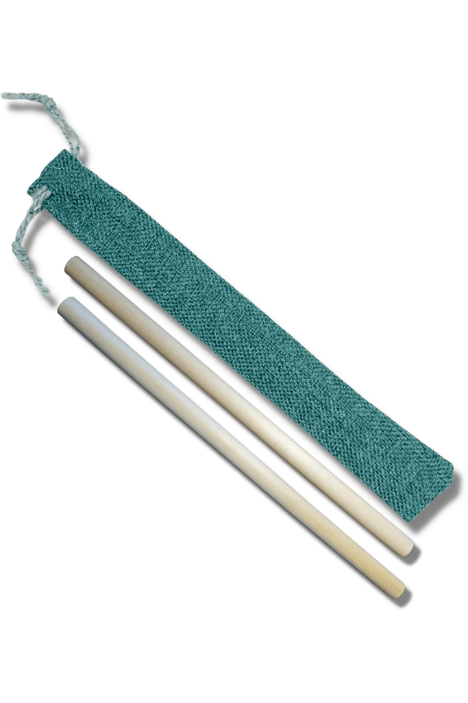 Two Reusable Reed Drinking Straws/Pouch Combo - Swagmagic