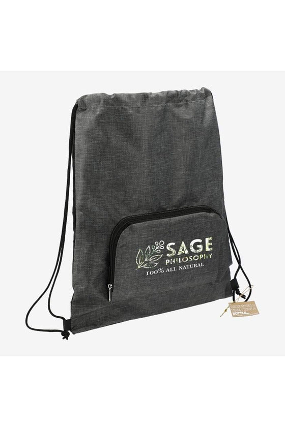Ash Recycled Packable Drawstring Bag - Swagmagic
