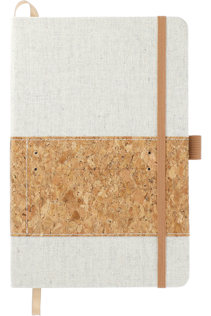 5.5" x 8.5" Recycled Cotton and Cork Bound Notebook - Swagmagic