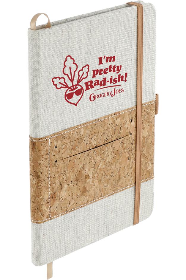 5.5" x 8.5" Recycled Cotton and Cork Bound Notebook - Swagmagic